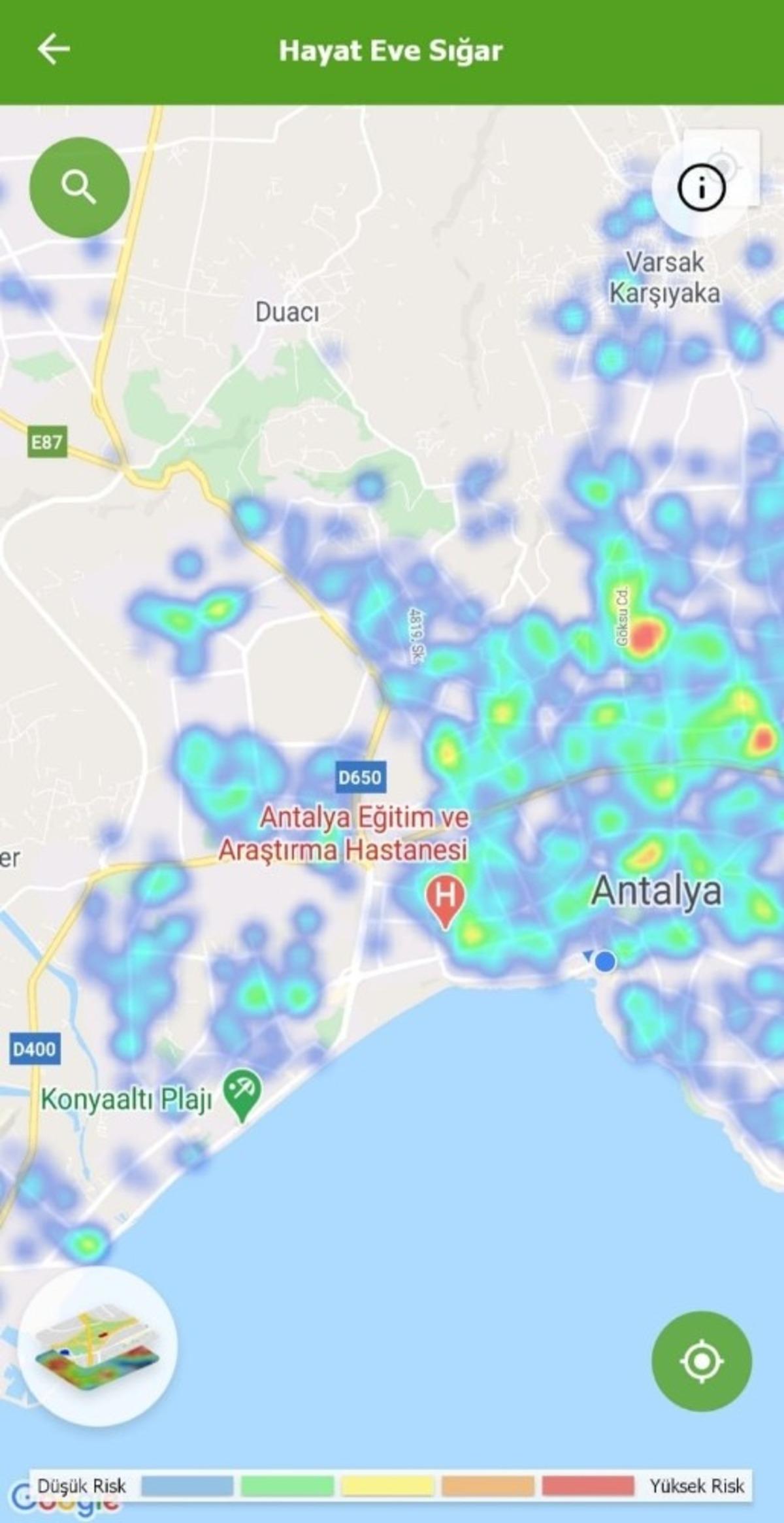 Antalya&rsquo;da risk haritası kırmızıdan yeşile d&ouml;nd&uuml;
