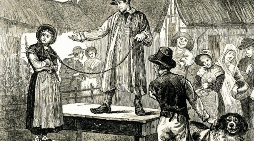 Medeniyetin beşiği İngiltere'deki korkun&ccedil; gelenek: Erkeklerin eşlerini satması