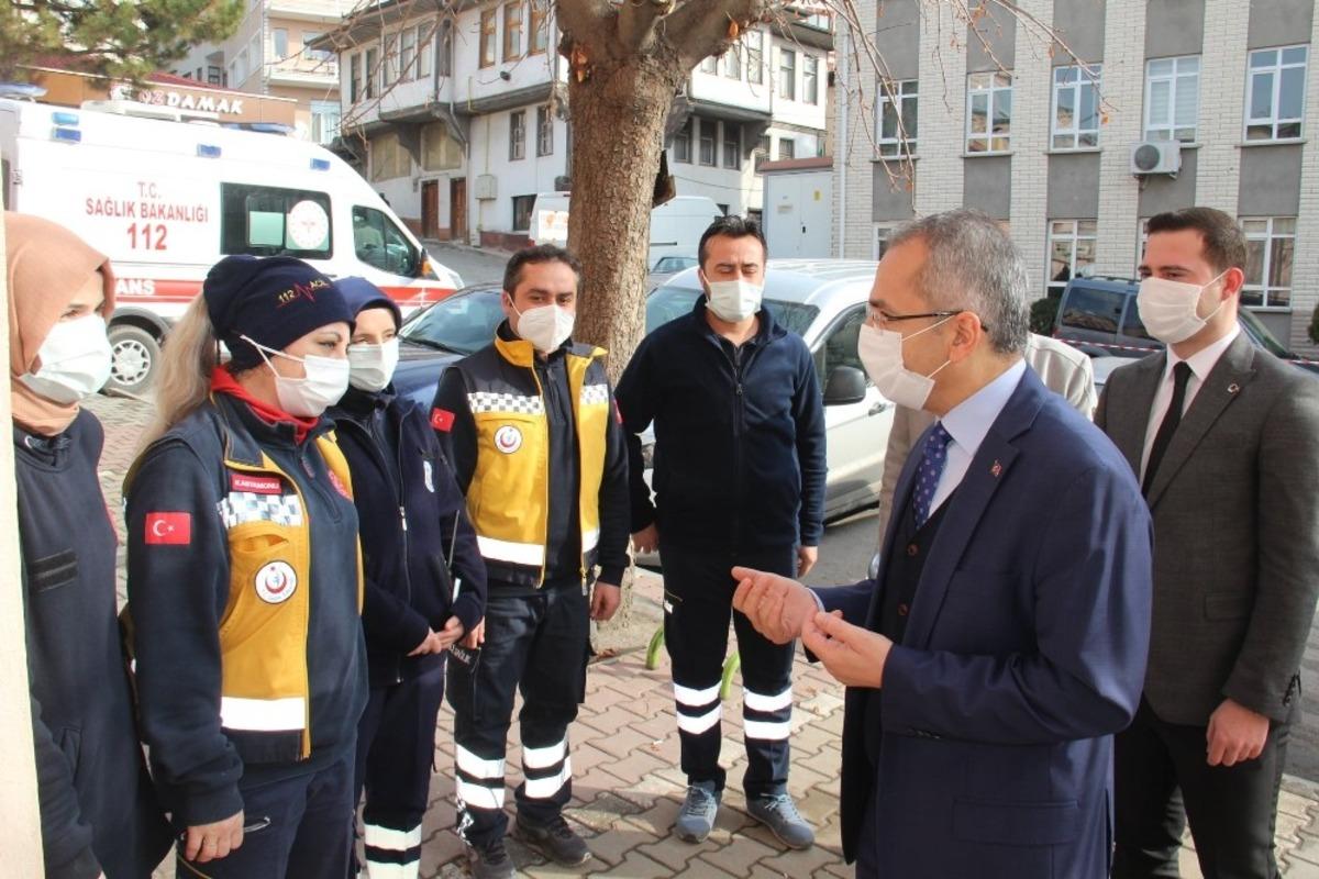 Kaymakam Pişkin, 112 Acil Sağlık Hizmetleri istasyonunu inceledi