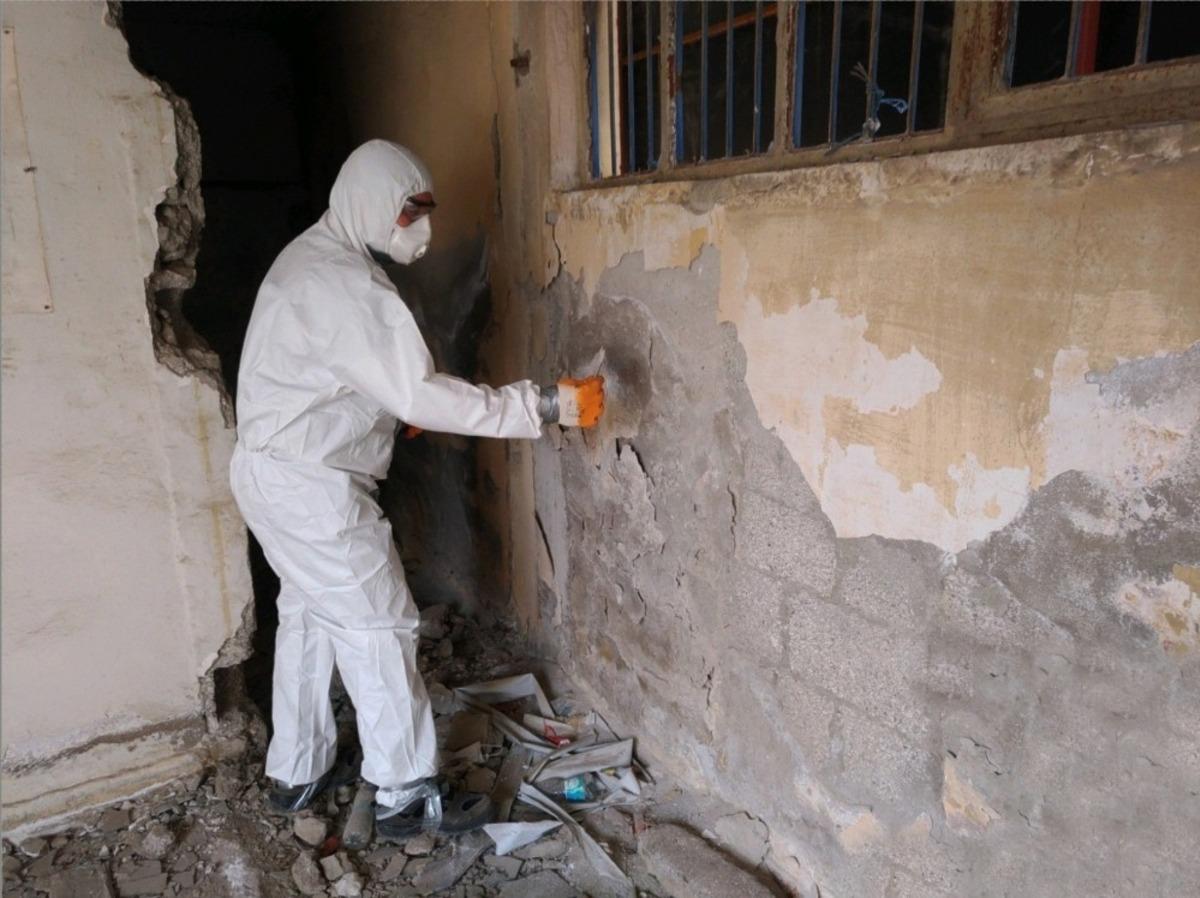 Yenişehir&rsquo;de yıkılacak binalarda asbest kontrol&uuml; yapılıyor