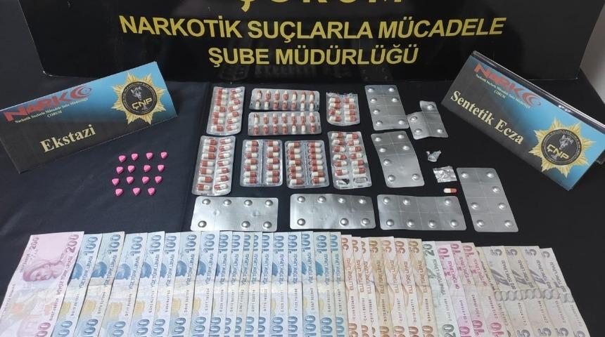 &Ccedil;orum&rsquo;da uyuşturucu operasyonu; 1 zanlı tutuklandı