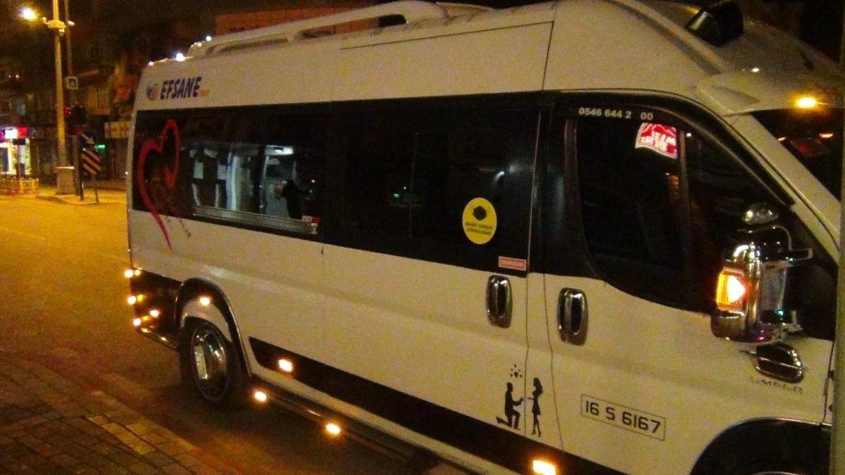 Servis aracına taktırdıkları ışıklar y&uuml;z&uuml;nden ceza yedi, polis 3 g&uuml;n m&uuml;hlet verdi