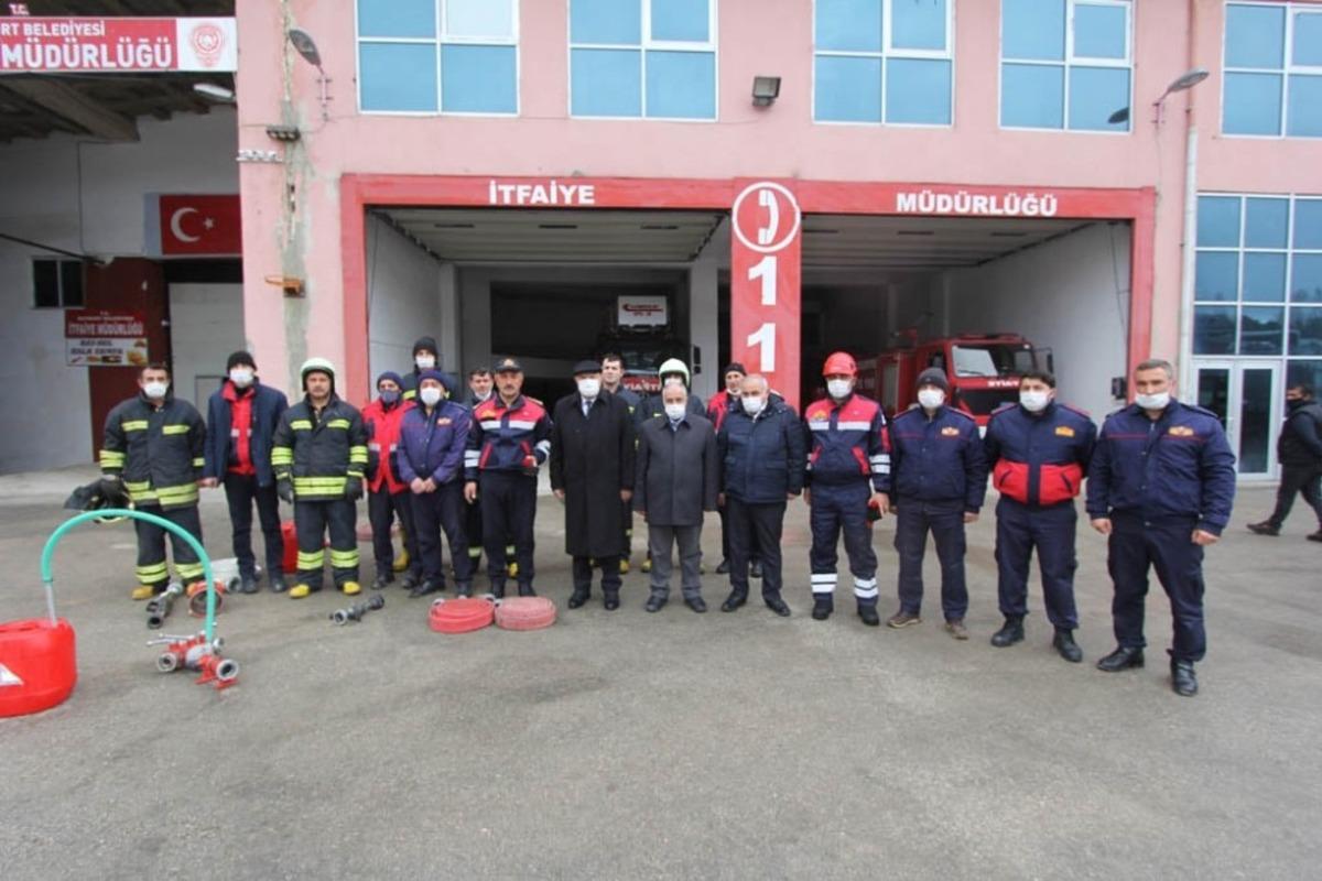 Bayburt itfaiyesi eğitimlerine devam ediyor