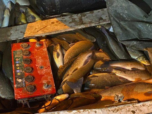 Kızılırmak’ta elektrikle balık avlayan şahıslar yakalandı