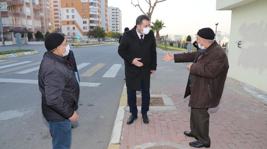 Baydilli il&ccedil;ede s&uuml;ren &ccedil;alışmaları denetledi