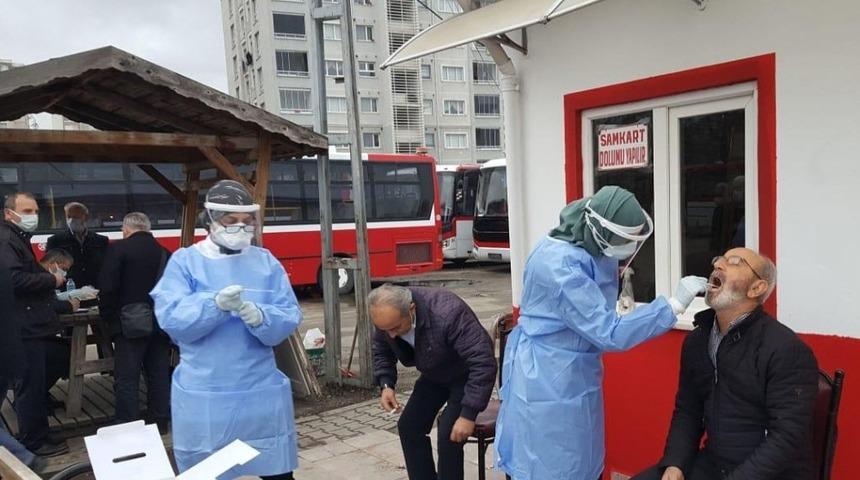 Şof&ouml;rler karona vir&uuml;s testinden ge&ccedil;iriliyor