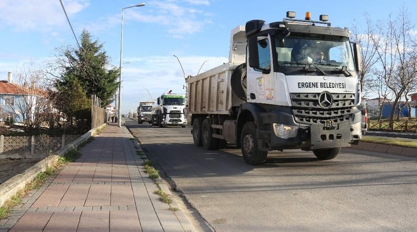 Ergene karla m&uuml;cadeleye hazır