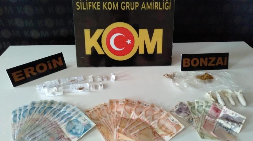 Silifke&rsquo;de uyuşturucu operasyonu