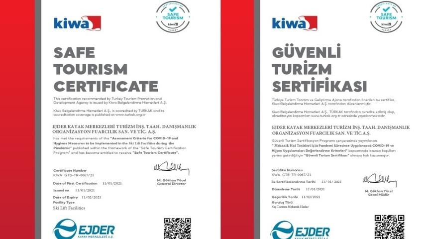 Palandöken’e ‘Güvenli Turizm’ Sertifikası