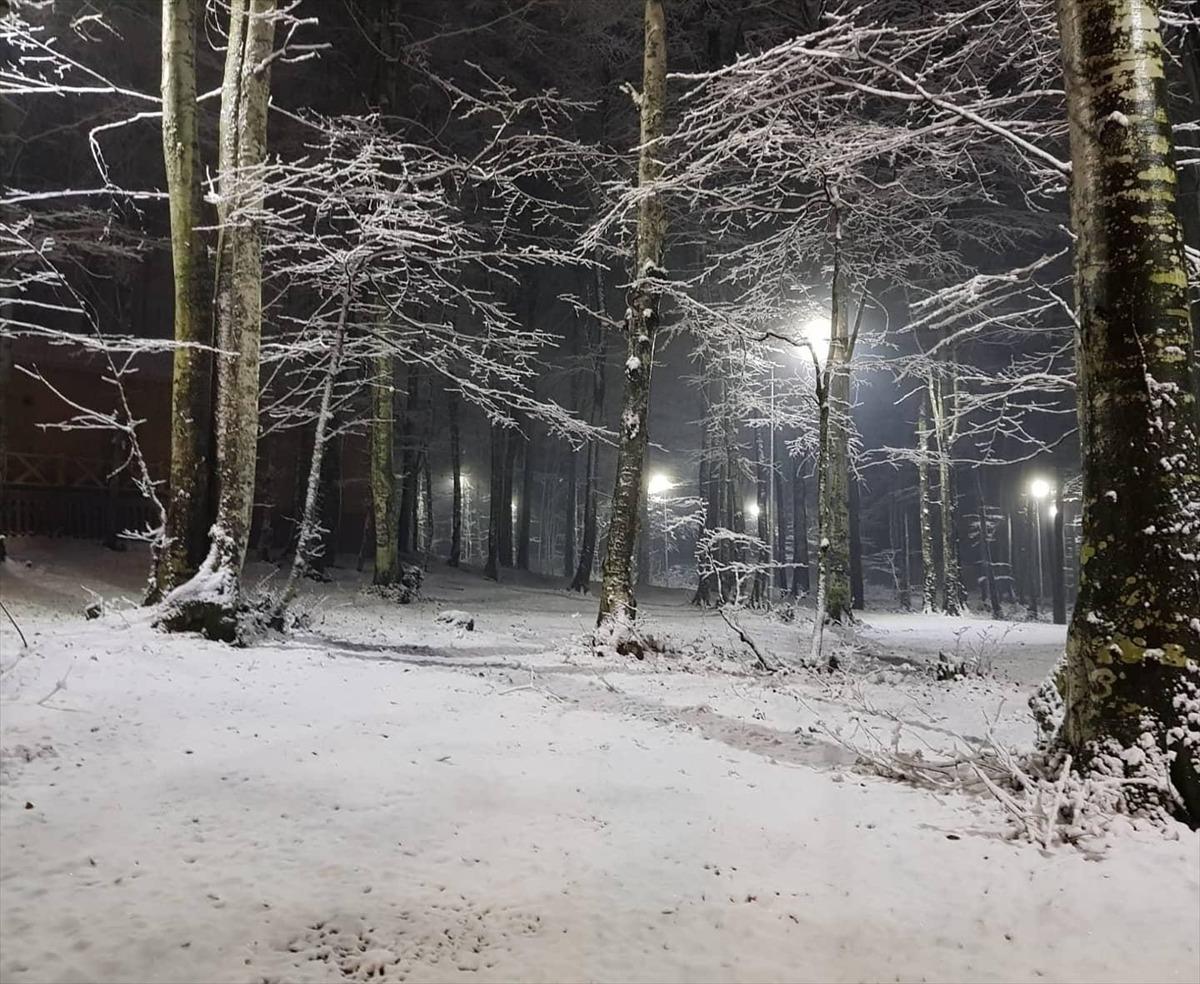 Sakarya, Kocaeli, Karab&uuml;k ve Bartın'ın y&uuml;ksek kesimlerine kar yağdı