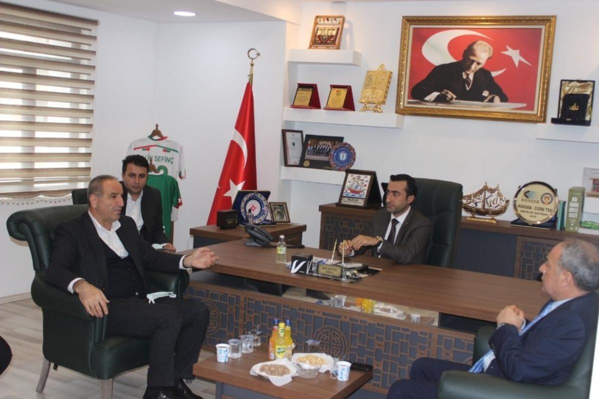 AK Parti Şırnak Milletvekili Birlik, Cizre TSO Başkanı Sevin&ccedil; ile bir araya geldi