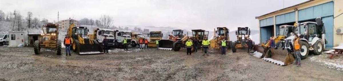 Ordu&rsquo;da karla m&uuml;cadele ekipleri g&ouml;reve hazır