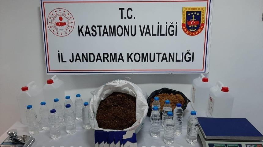 Jandarma ekiplerinden sahte alkol operasyonu