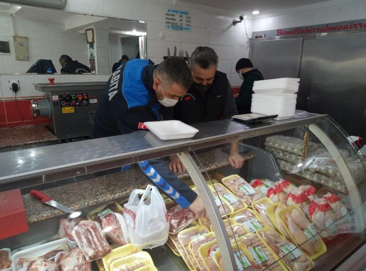 Salihli zabıtasından kasap denetimi