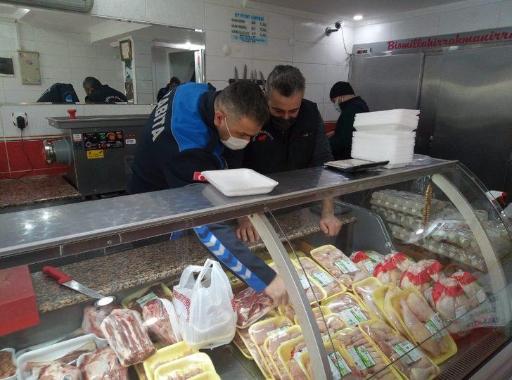 Salihli zabıtasından kasap denetimi G1