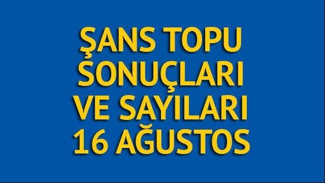 Şans Topu sonuçları 16 Ağustos - MPİ Şans Topu 844. hafta çekilişi sonucu sorgula!