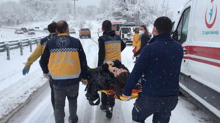 Zonguldak'ta yolcu otobüsü devrildi G5