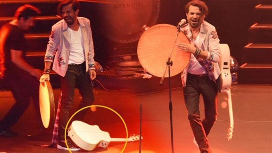 Kenan Doğulu yine sahne kazası yaşadı