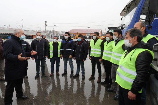 Gebze Belediyesi kar yağışı için önlemlerini aldı