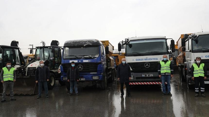 Gebze Belediyesi kar yağışı i&ccedil;in &ouml;nlemlerini aldı