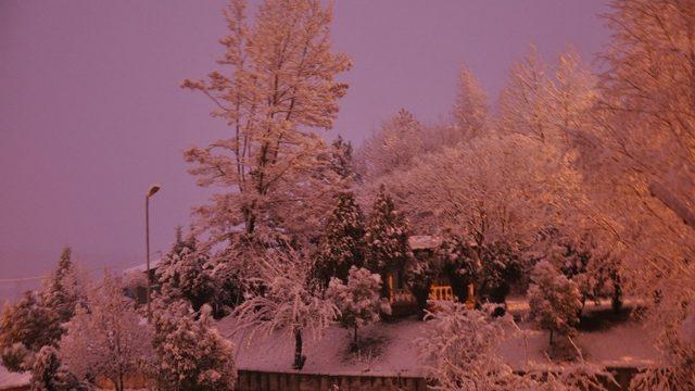 İlk kar, Simav’da kartpostallık manzaralar oluşturdu