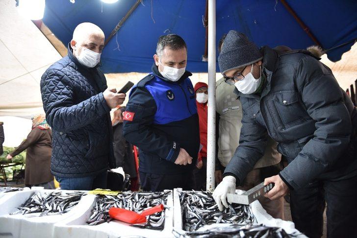 Tuzla’da balık tezgâhlarına hamsi boyu denetimi G4