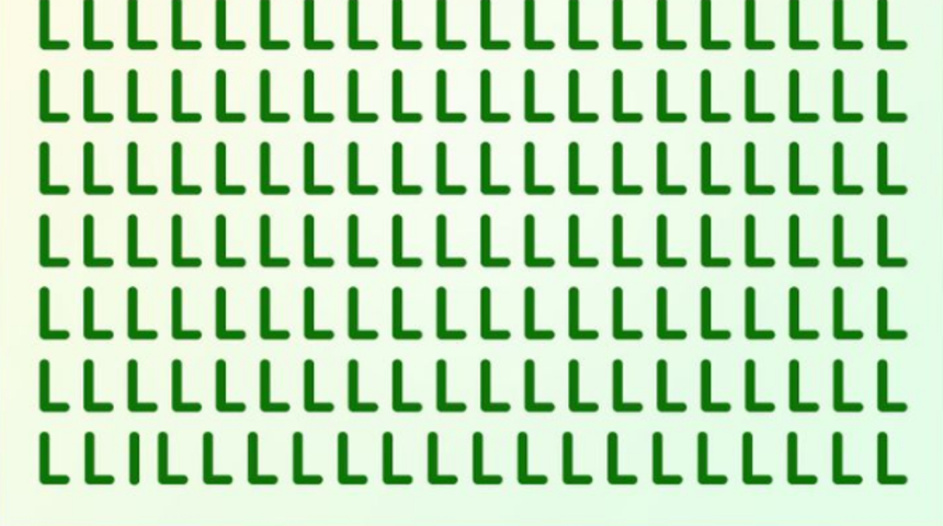 Muhtemelen bu resimdeki farklı harfi 10 saniyeden kısa sürede bulamazsınız!