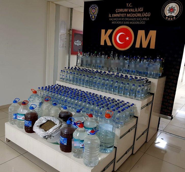 Çorum’da kaçak içki operasyonu G1