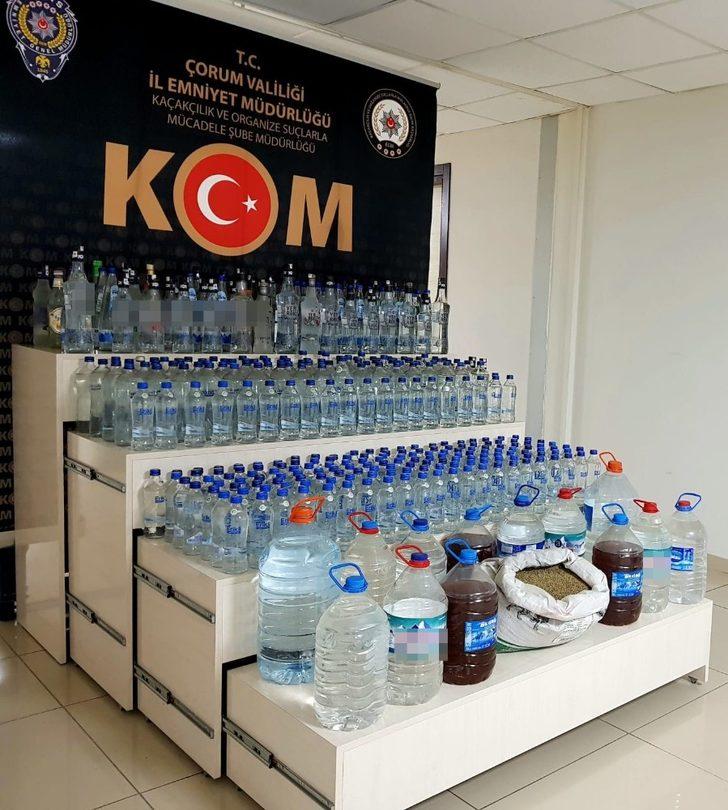 Çorum’da kaçak içki operasyonu G5