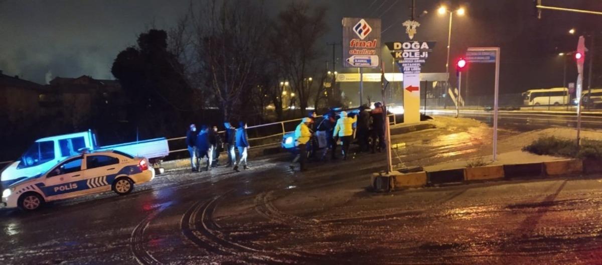 Polisin dur ihtarına uymadı kaza yaptı