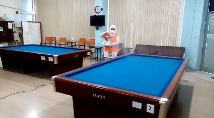 Isparta Belediyesi spor salonlarını dezenfekte etti G3
