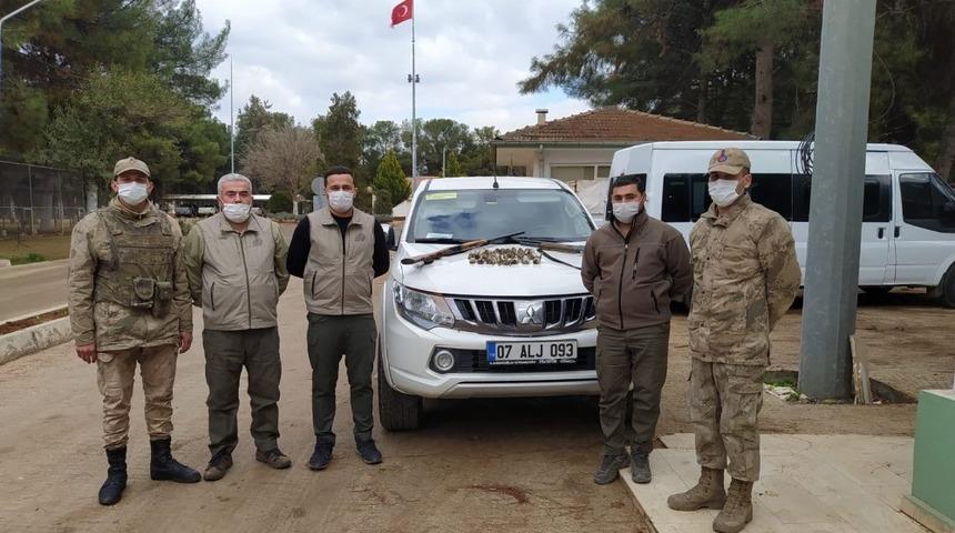 Şanlıurfa&rsquo;da ka&ccedil;ak avlanan 2 kişi yakalandı