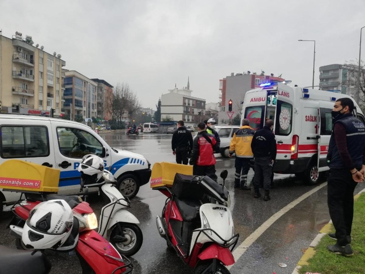 Yağış kazaya sebep oldu: 1 yaralı