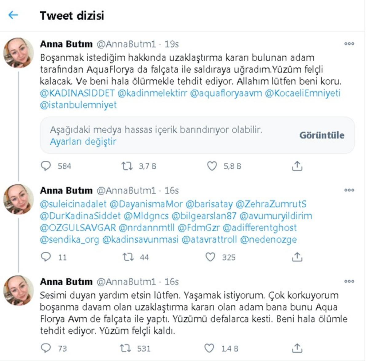 Fal&ccedil;atalı saldırıya uğrayan kadından sosyal medyada yardım &ccedil;ığlığı