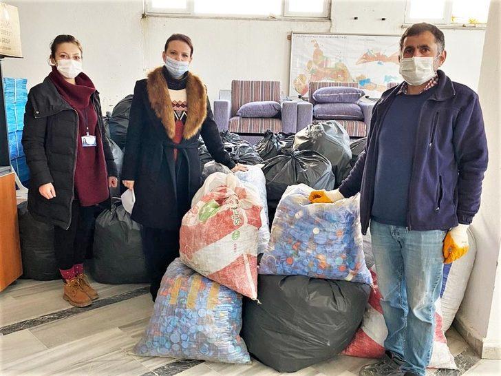 Süleymanpaşa’da 1 buçuk ton plastik kapak toplandı G1