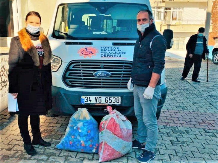 Süleymanpaşa’da 1 buçuk ton plastik kapak toplandı G2