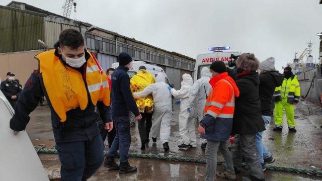 Bartın’da batan gemiden kurtarılan personelin görüntüleri ortaya çıktı