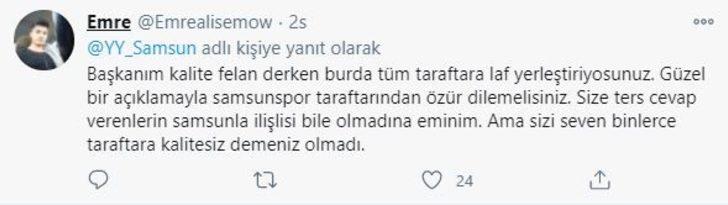 Samsunspor Başkanı Yıldırım ile taraftar arasında polemik G1