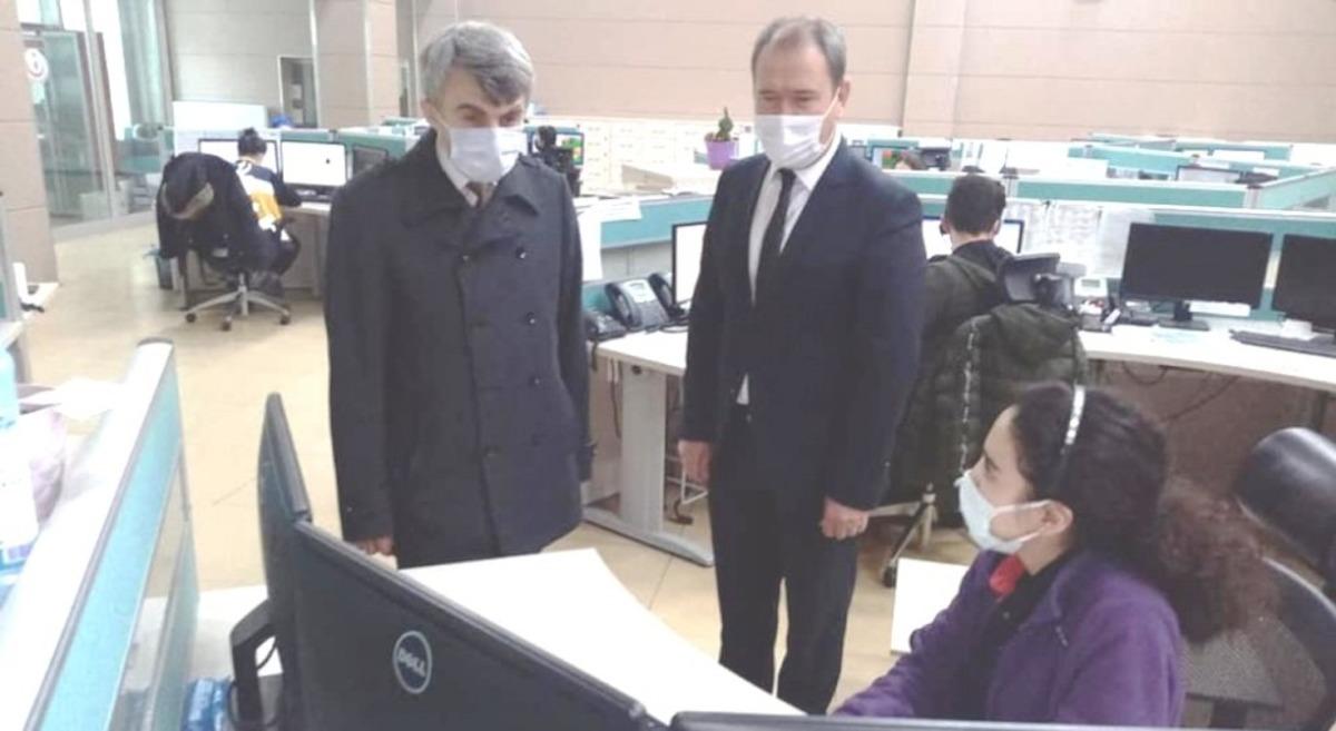 Rekt&ouml;r Uysal, 112 Acil &Ccedil;ağrı Merkezini ziyaret etti
