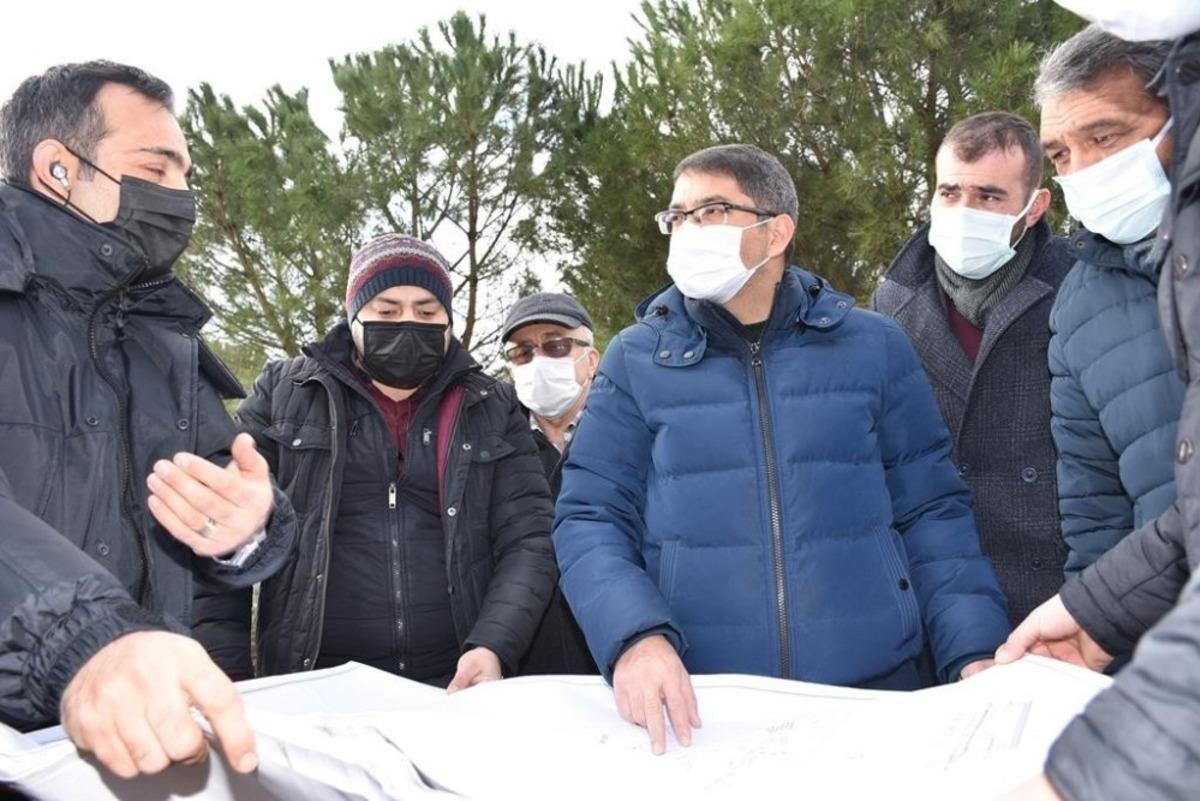 Başkan &Ccedil;elik Sancaklıiğdecik &ccedil;ok ama&ccedil;lı salon inşaatında incelemelerde bulundu