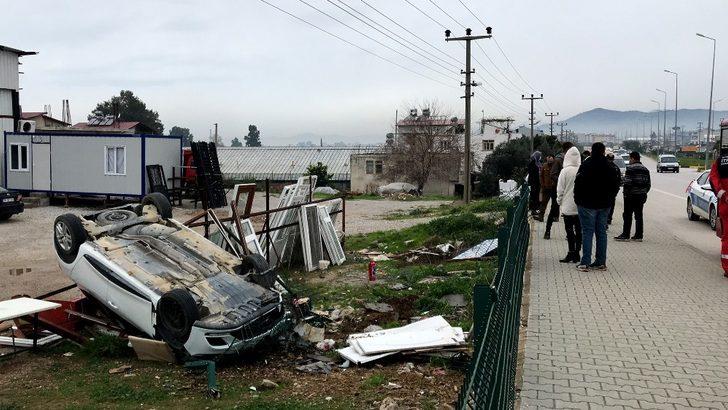 Takla atan otomobilden sağ çıktı G4