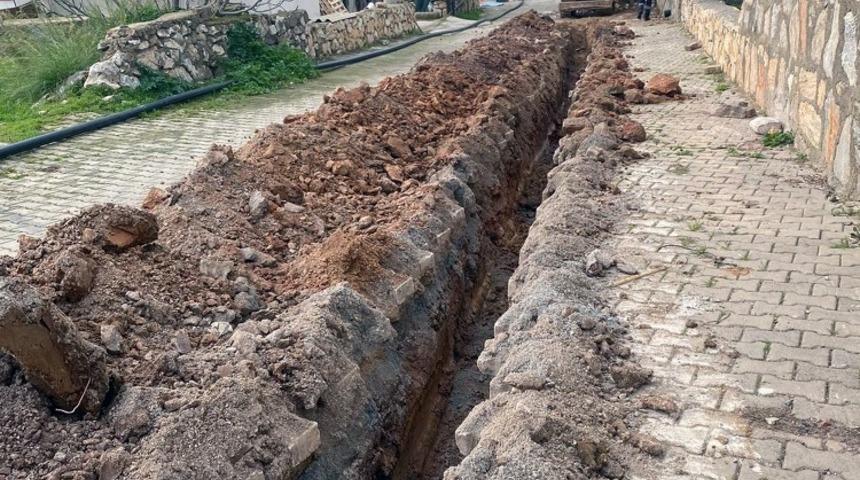 Bodrum Karaova i&ccedil;me suyu hatları yenilendi