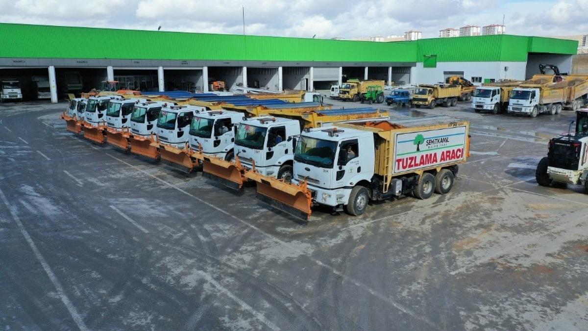 Şehitkamil kar yağışına hazırlıklı