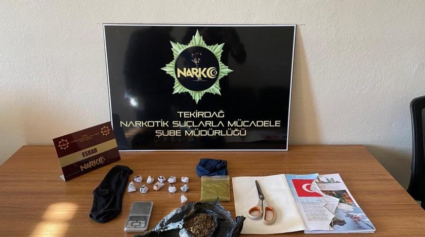 Tekirdağ&rsquo;da uyuşturucu operasyonunda 1 g&ouml;zaltı