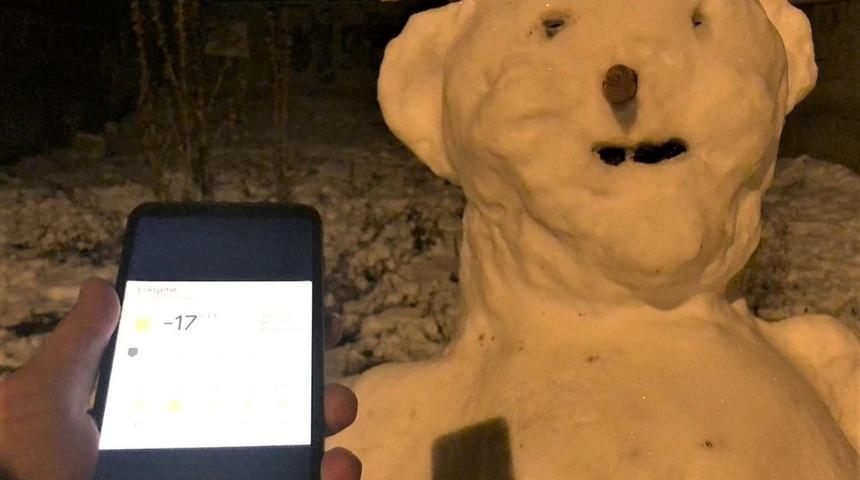 Eskişehir’de termometreler -17’yi gördü