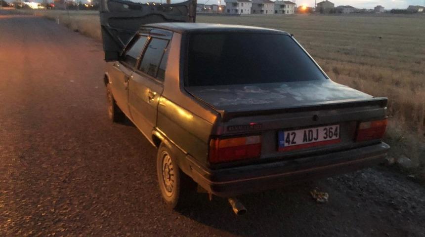 Konya&rsquo;da otomobilde yangın paniği