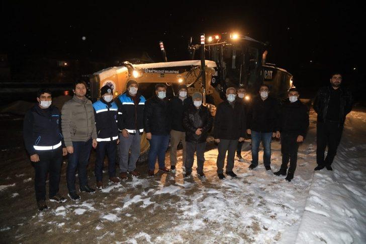 Battalgazi Belediyesi’nin kar mesaisi devam ediyor G1