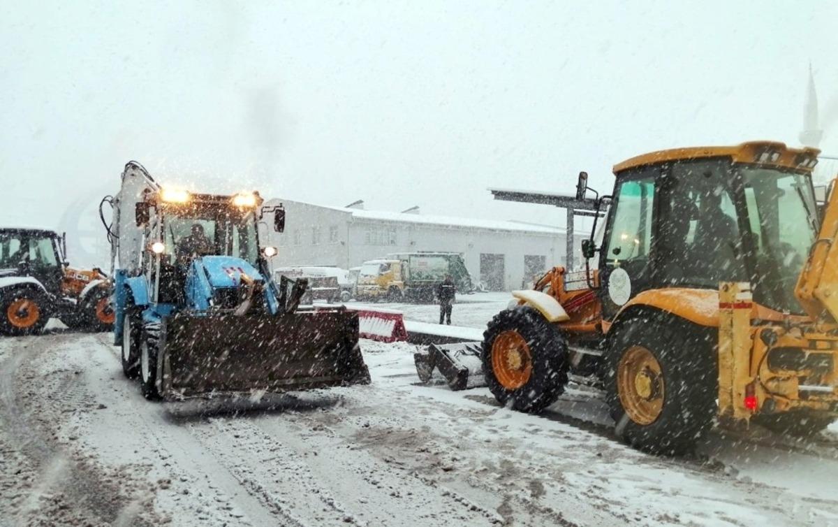 Yenişehir&rsquo;de kar seferberliği