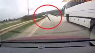 Otoyolda mucize kurtuluş! Faciadan dönüldü