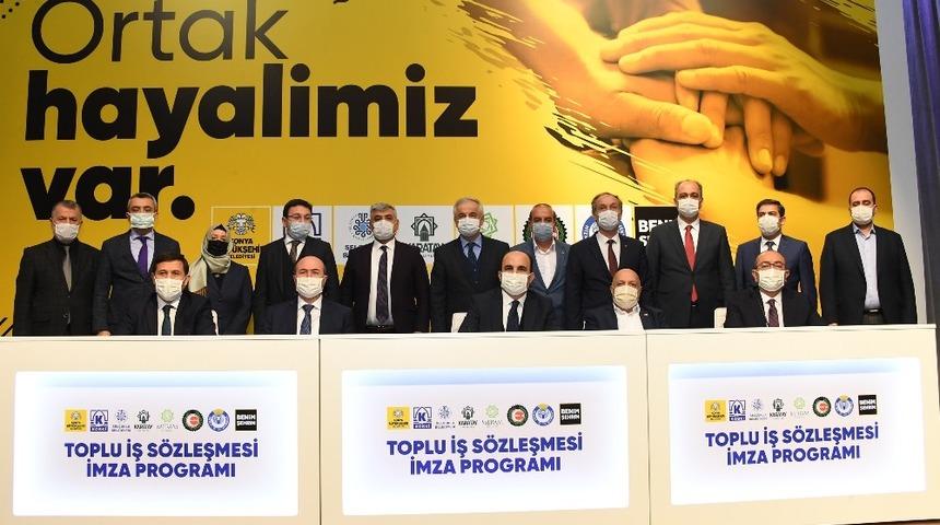 Konya belediyelerinde toplu s&ouml;zleşme imzalandı
